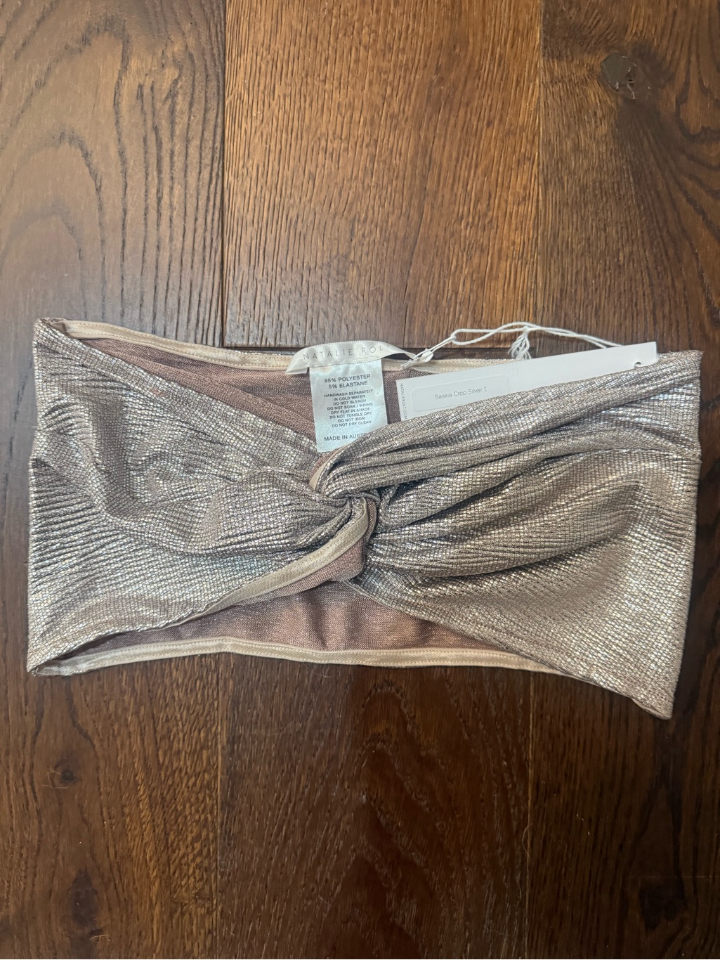 Natalie Rolt Saskia Crop Top In Light Silver — image 2 of 4